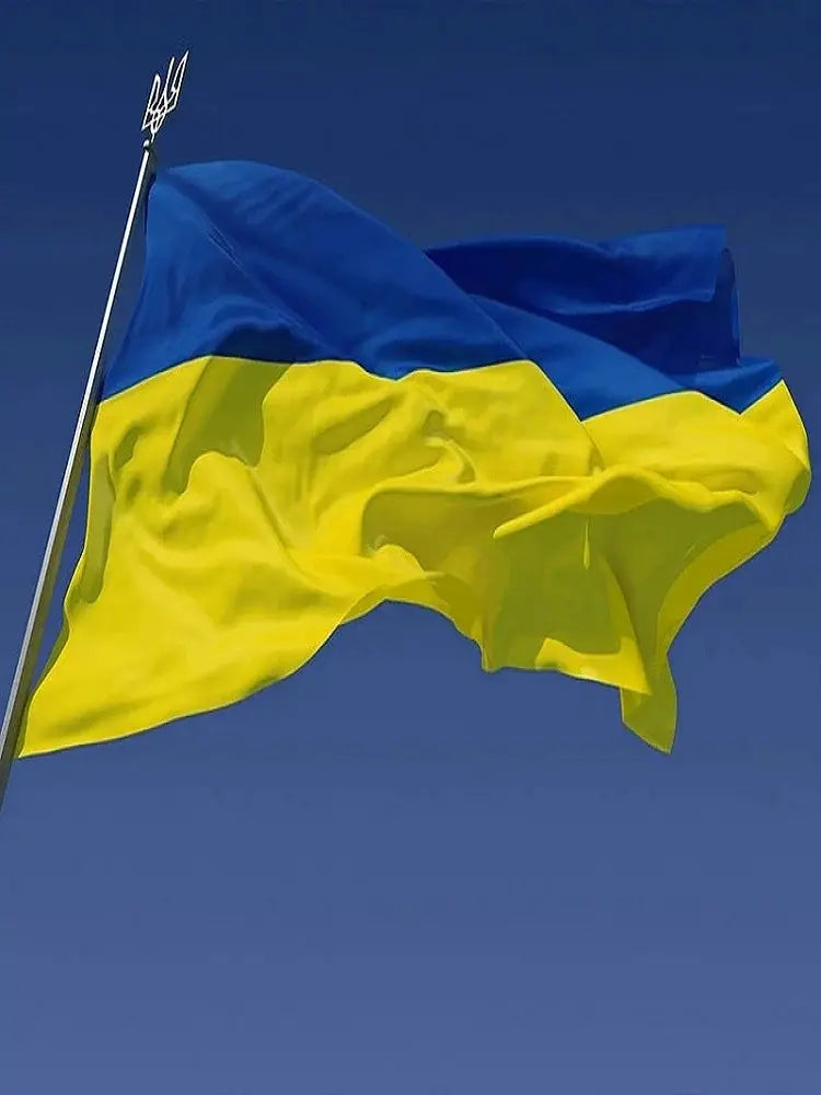 Ukraine Flag 90x150cm Polyester Banner For National Pride Decoration