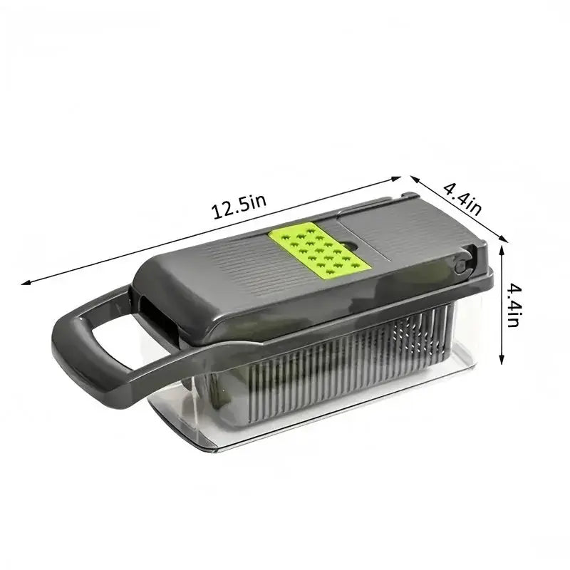 Simples Market Advanced Vegetable Cutter with wave-cut pattern and decorative ridges, single-piece clear plastic