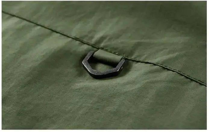 Men's outdoor cargo vest olive green with metal D-ring detail