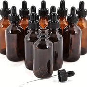 12 Pack 30ml Amber Glass Essential Oil Bottles With Droppers Lightproof For Samples Travel Cosmetics Perfume