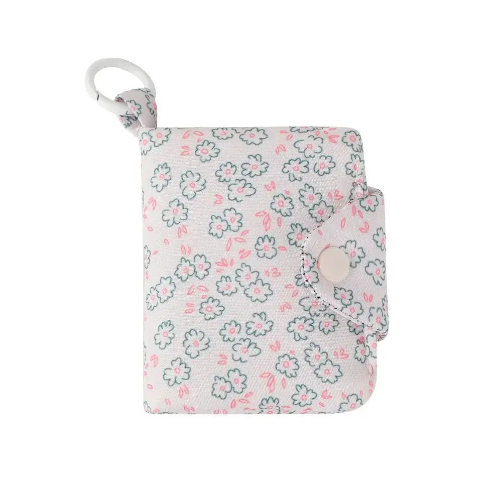 Cute Student Coin Purse Card Holder Floral Korean Fashion Wallet for Girls Portable Small Storage Bag
