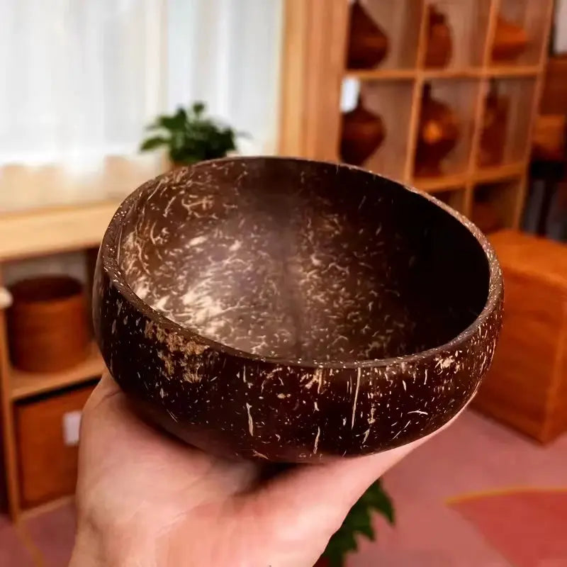 Natural Coconut Bowl Set With Coconut Spoons And Wooden Bowls Eco Friendly Kitchen Tableware For Salads Smoothies Ramen