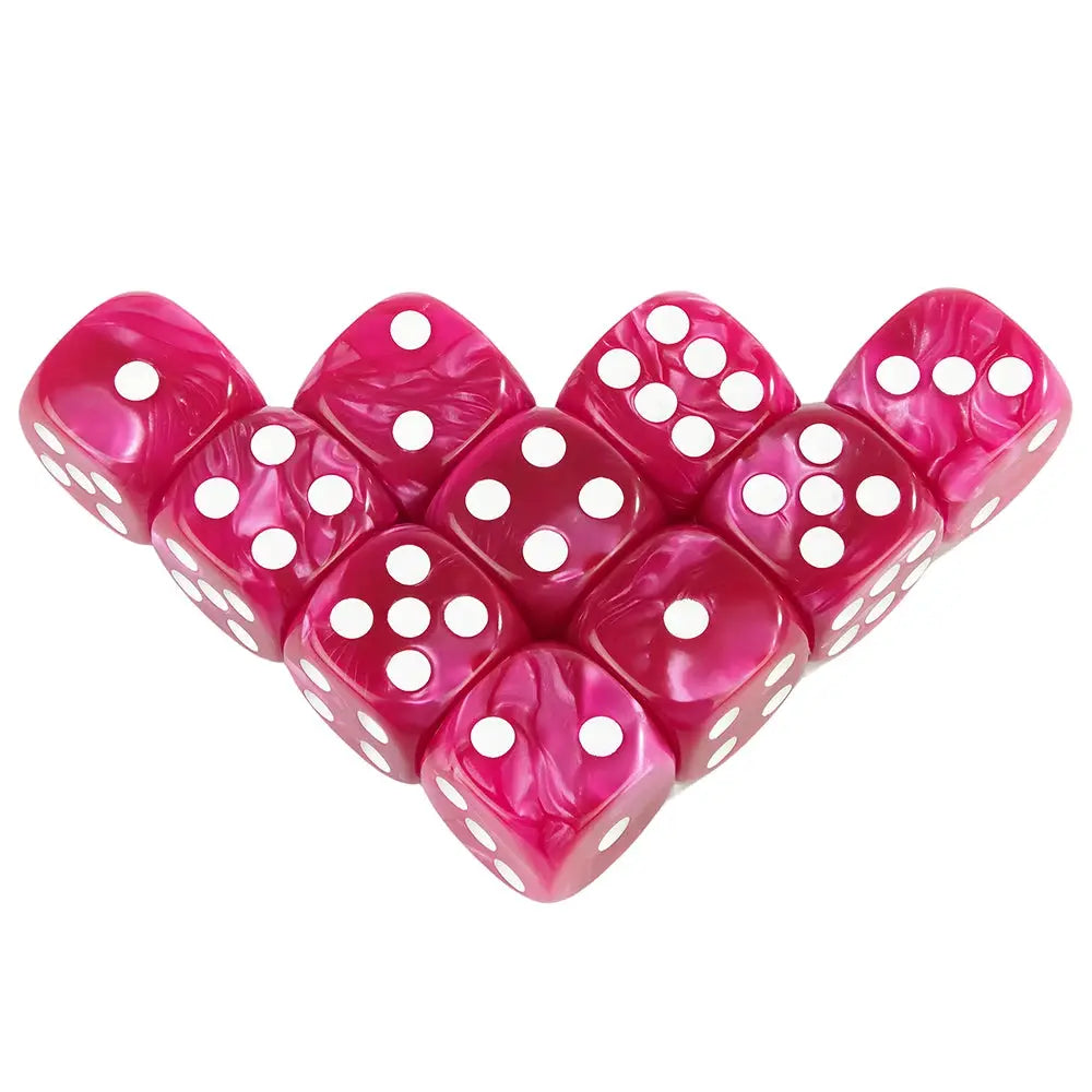 16mm Round Corner Marble Acrylic Dice Set 6 Sided For Tabletop Games Gambling Entertainment Party