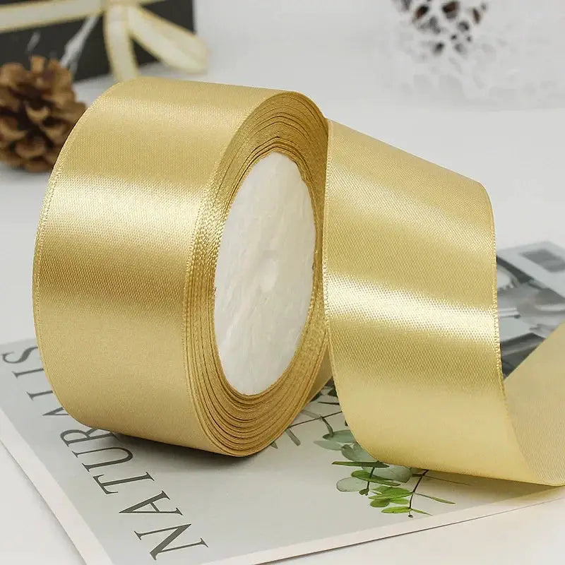 22 Meters Satin Ribbon Assorted Colors 6mm Wide 100 Percent Polyester Gift Wrap Craft Bow
