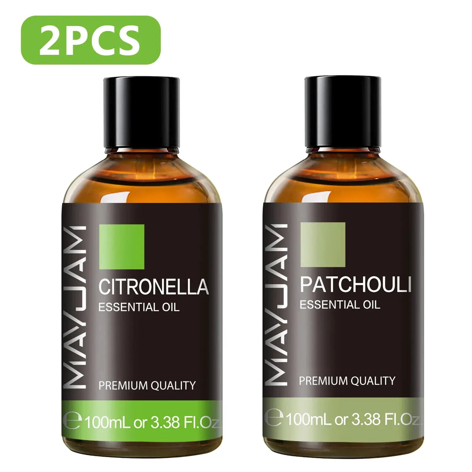 MAYJAM 100ml Pure Plant Essential Oil Mint Bergamot Patchouli Citronella Lemongrass Chamomile Cedarwood For Reed Diffuser