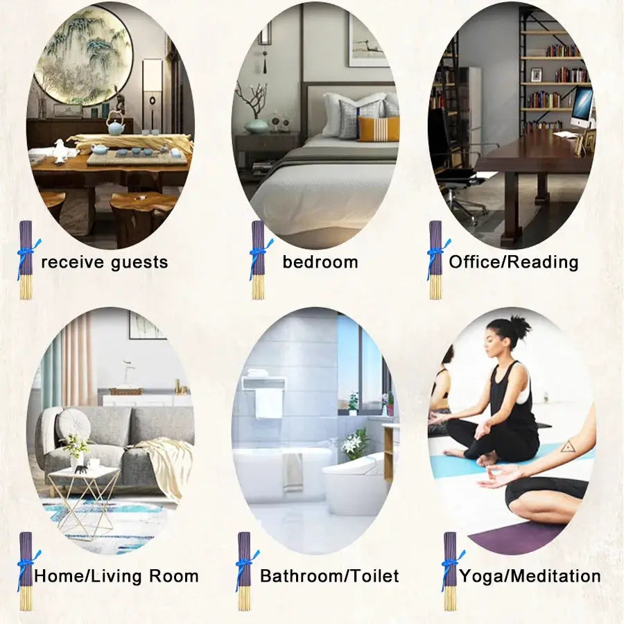 8.66 Inch Artificial Wood Incense Sticks Long Lasting Fragrance For Home Yoga Meditation Office Holiday Decor Christmas