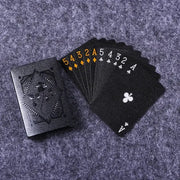 Black And Gold Playing Cards Waterproof Deck For Poker Games Magic Tricks And Board Game Collection