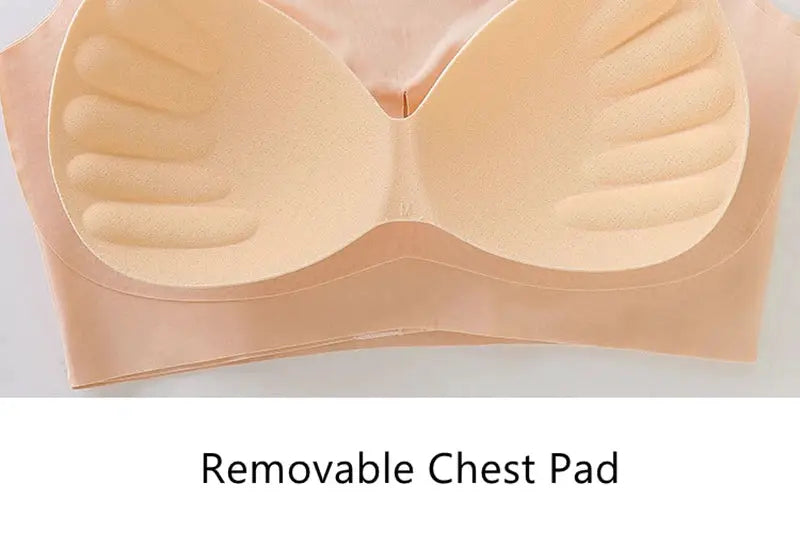 Posture Correction Bra by Simples Market, seamless nude push-up with removable chest pads.