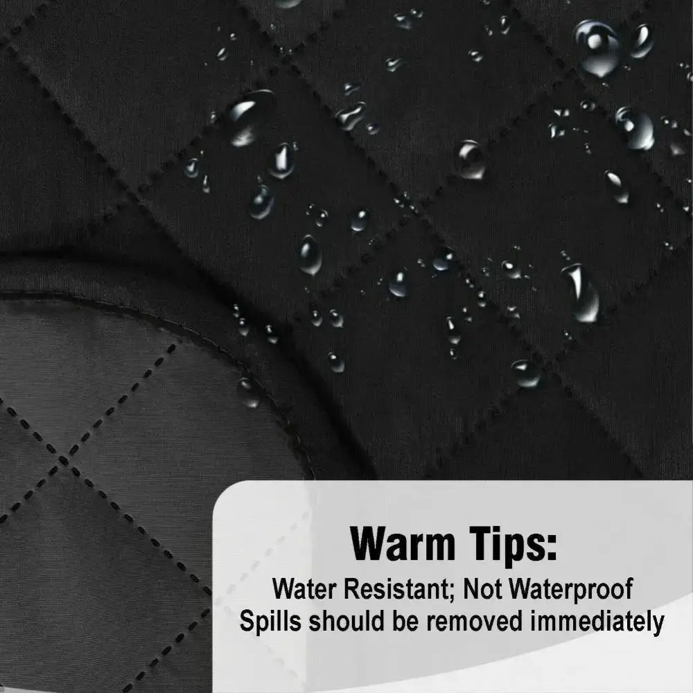 Simples Market waterproof quilted sofa cover for 1/2/3 seater; black anti-wear fabric.