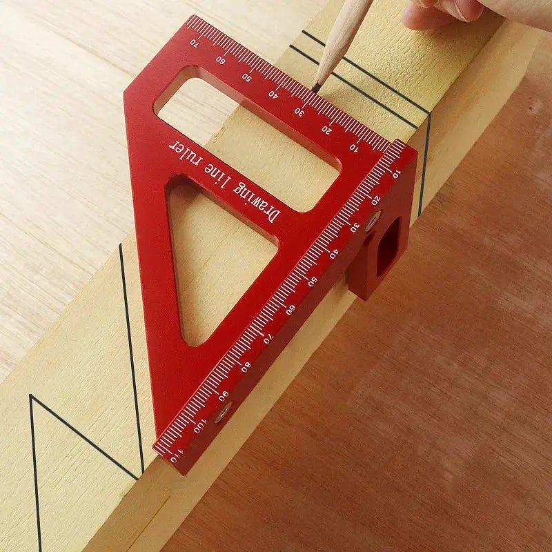 WoodPro Woodworking Square Protractor Miter Triangle Ruler High Precision Aluminum Alloy Layout Tool