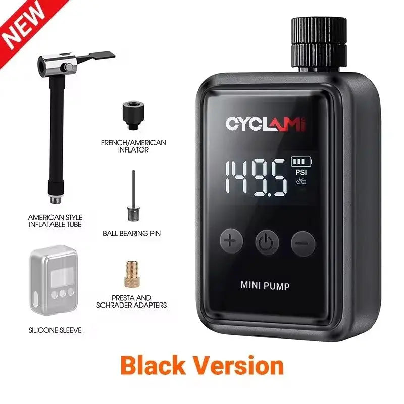 Cyclami HW125 Bicycle Electric Inflation Pump Mini Portable 150 PSI High Pressure Air Inflator