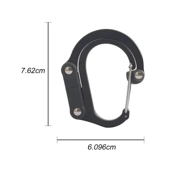 Camping Gear Clip Carabiner With Rotating Hook Non Locking Strong Clip For Hiking Fishing Travel Backpack