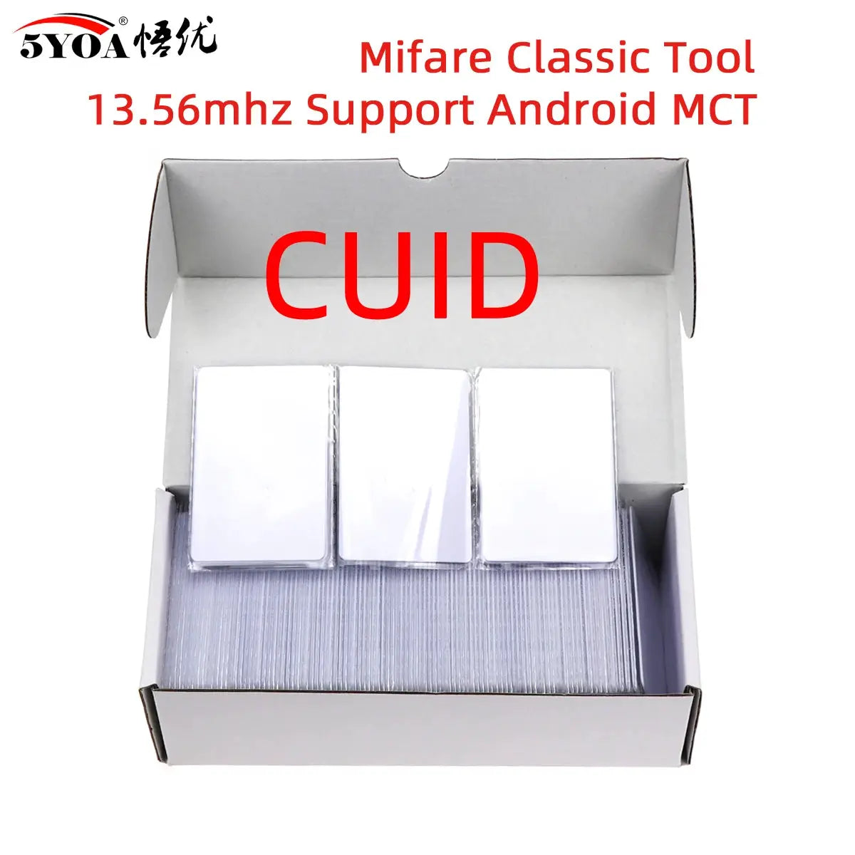 10-pack rewritable RFID 13.56MHz blank CUID UID cards in a white box Simples Market