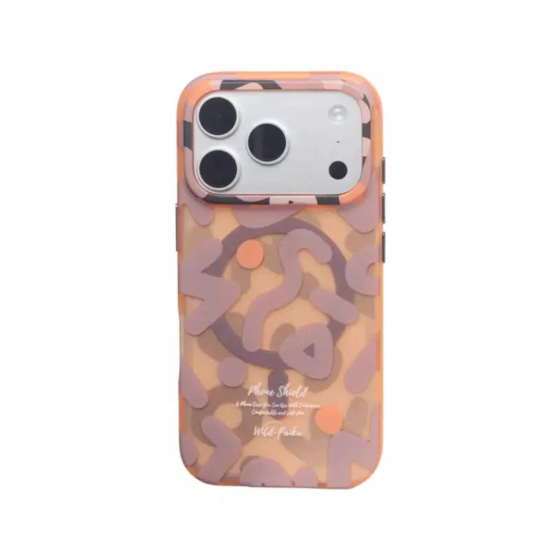 NovaShield Geometric Graffiti MagSafe Case For iPhone 13 14 15 16 17 Pro Max And Air Shockproof Hard Cover