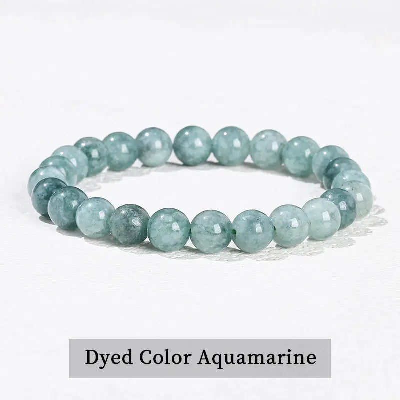 JD Natural Stone Beads Bracelet Amethyst Tiger Eye Crystal Quartz Agate Unisex Bangle Reiki Healing Jewelry Gift