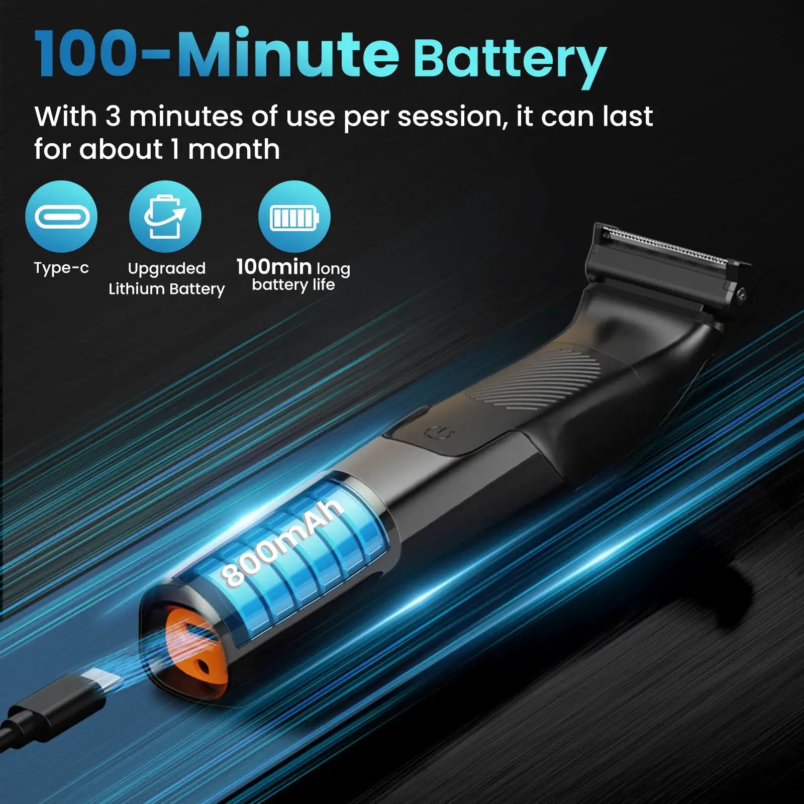 MAXGROOM 3-in-1 men’s body hair trimmer and electric shaver by Simples Market, IPX6 waterproof with Type-C charging