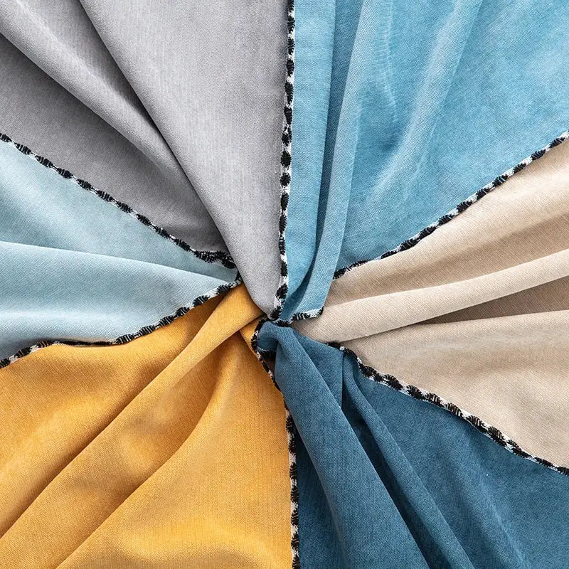 Waterproof sofa towel in multicolor solid blocks; Simples Market durable dustproof sofa cover for living room