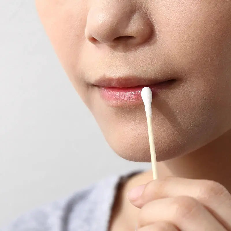 EcoCare Natural Wood Double Ended Cotton Swabs 100 Pack For Ear Cleaning And Makeup Removal