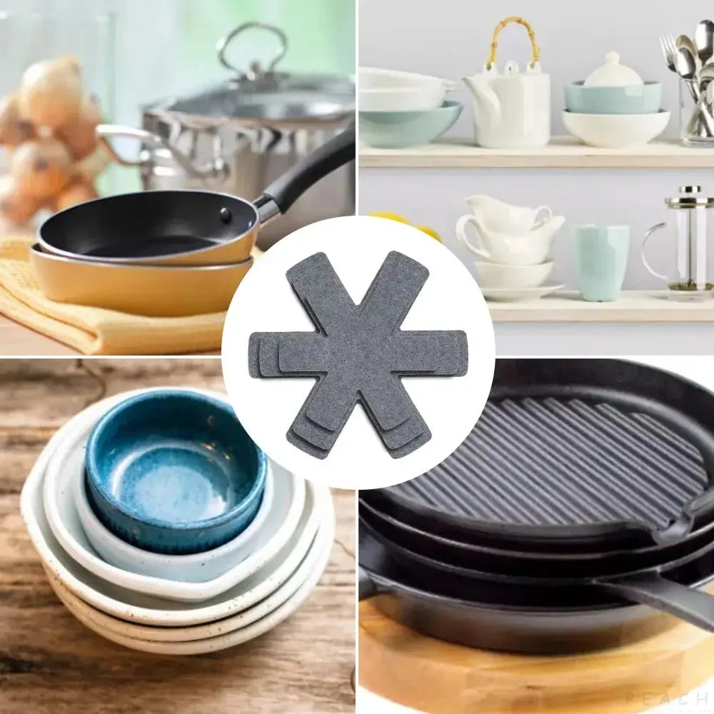 12 Piece Non Woven Pot And Pan Protectors Set With 3 Sizes Pan Dividers For Cookware Protection
