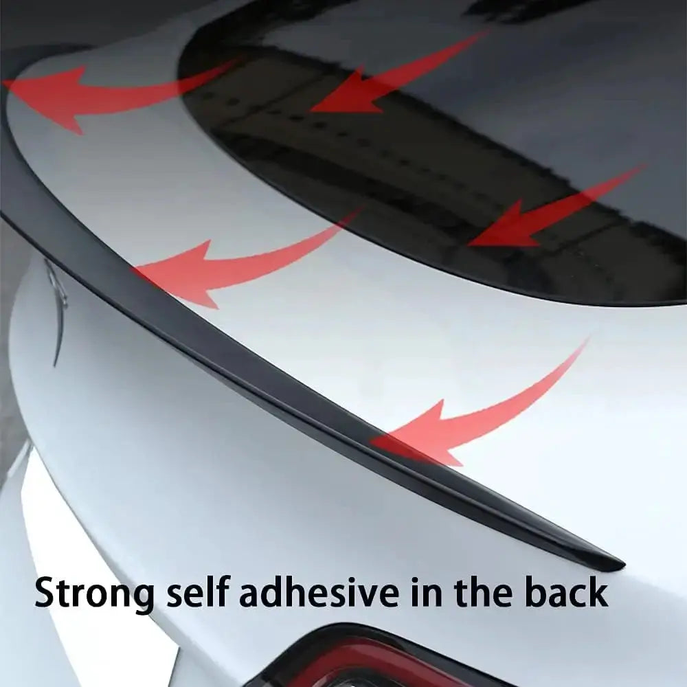 Rear spoiler for Tesla Model 3/Y, black carbon-fiber look, 2017-2023