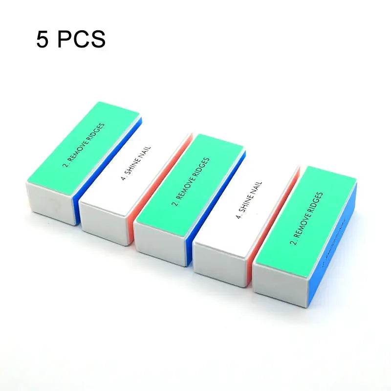 ElegantNail Pink Four Sided Cushioned Nail Buffer For Shaping Smoothing And Polishing Natural And Acrylic Nails