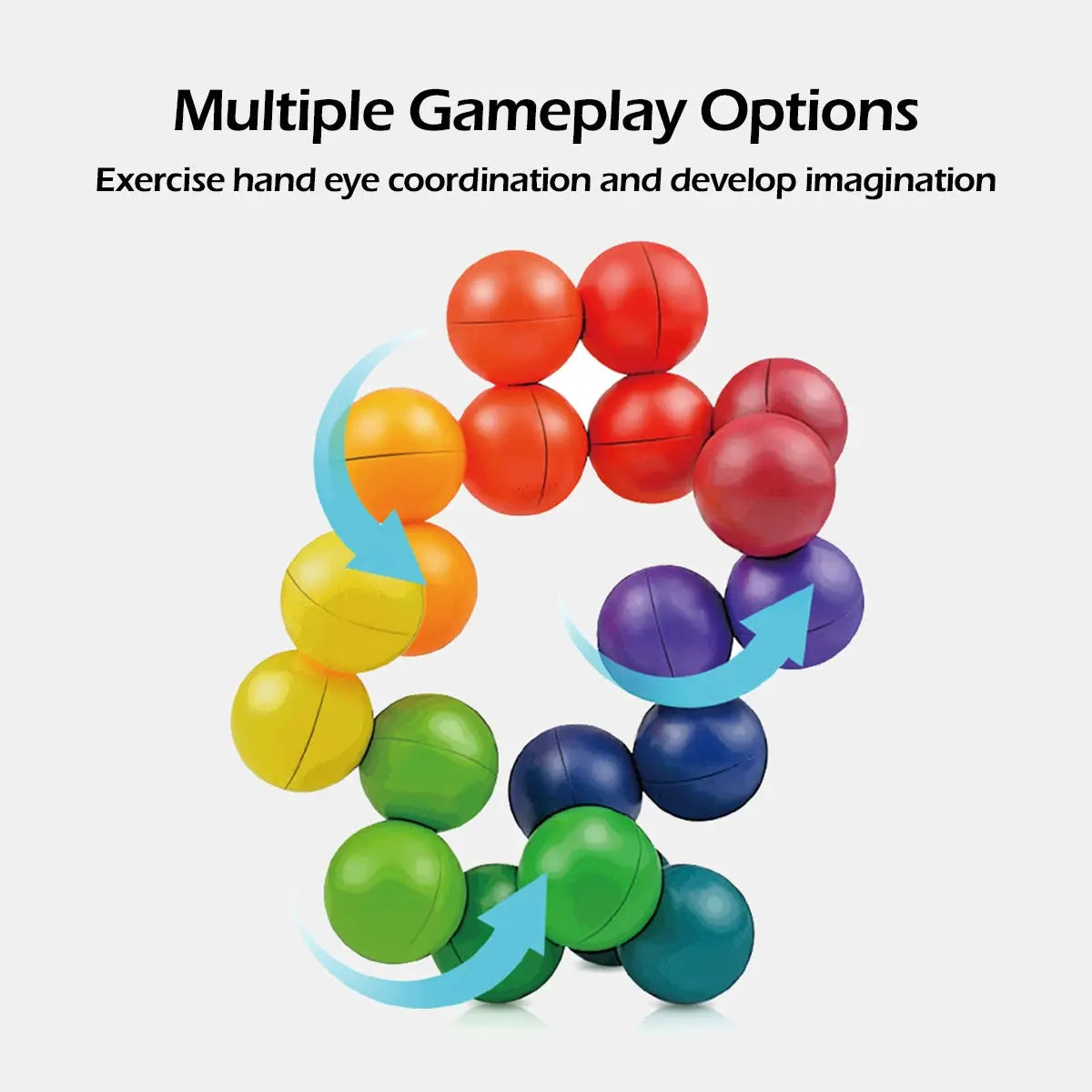 Sensory Fidget Toys 3D Rotating Educational Balls for Stress and Anxiety Relief Creative Learning Activities