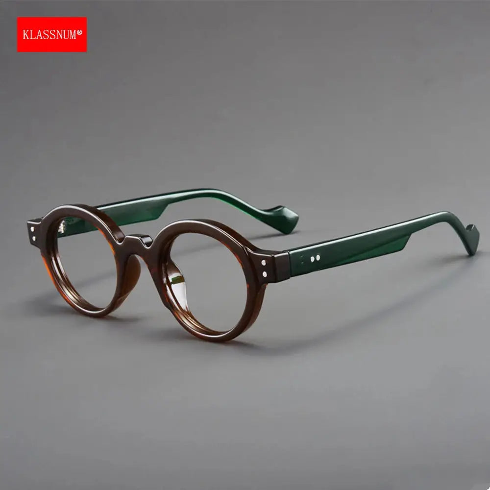 Klassnum Vintage Reading Glasses For Men Small Round Magnifying Lens With Multi Diopter Presbyopia Options 0 To 4.0
