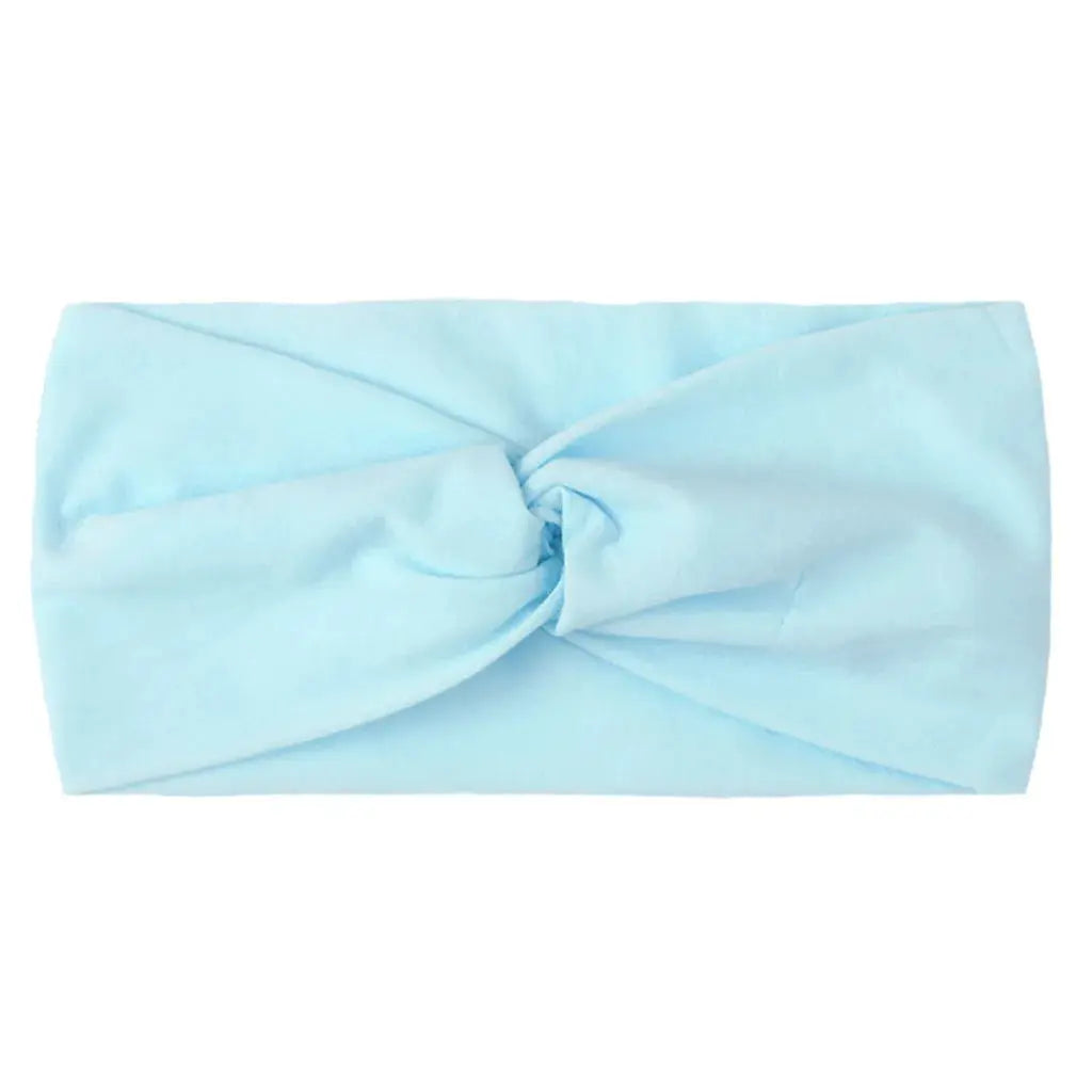 Solid Color Baby Headband for Girls Spring Summer Twisted Knot Design Soft Elastic Hair Accessory Large Size