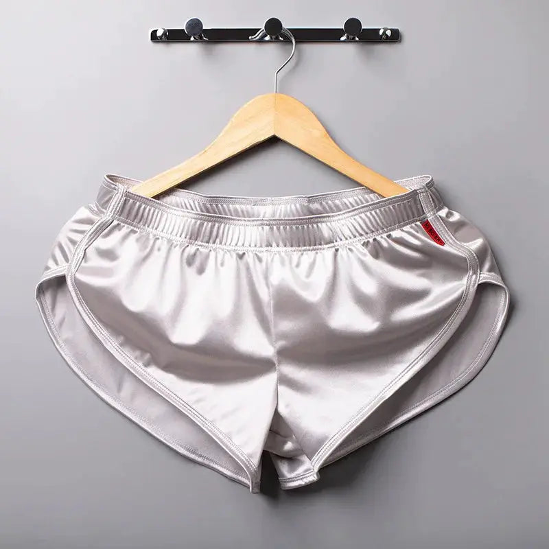SilkEase Mens Smooth Silk Boxer Shorts Ultra Comfortable Sleepwear and Lounge Shorts