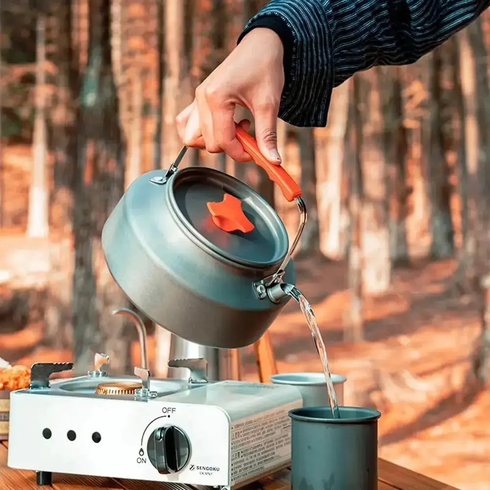 Lightweight Aluminium Alloy Camping Water Kettle Teapot For Outdoor Cooking Travel Hiking Picnics Tableware