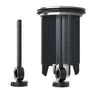 Bathroom sink pop-up drain plug set, black metal, 40mm universal, two pieces