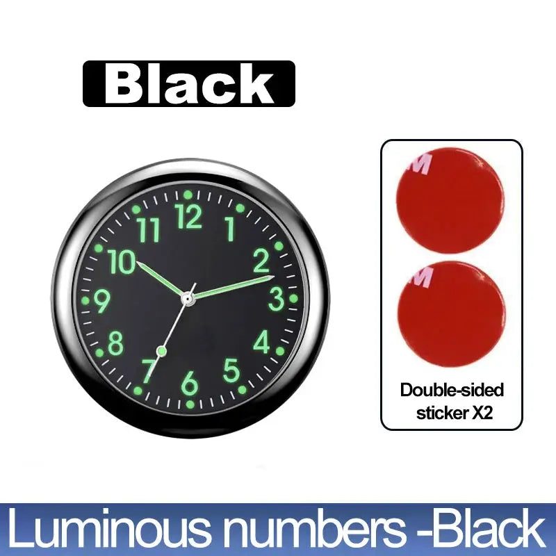 Car Clock Luminous Mini Digital Watch With Quartz Movement Stick On Interior Auto Ornament Gift