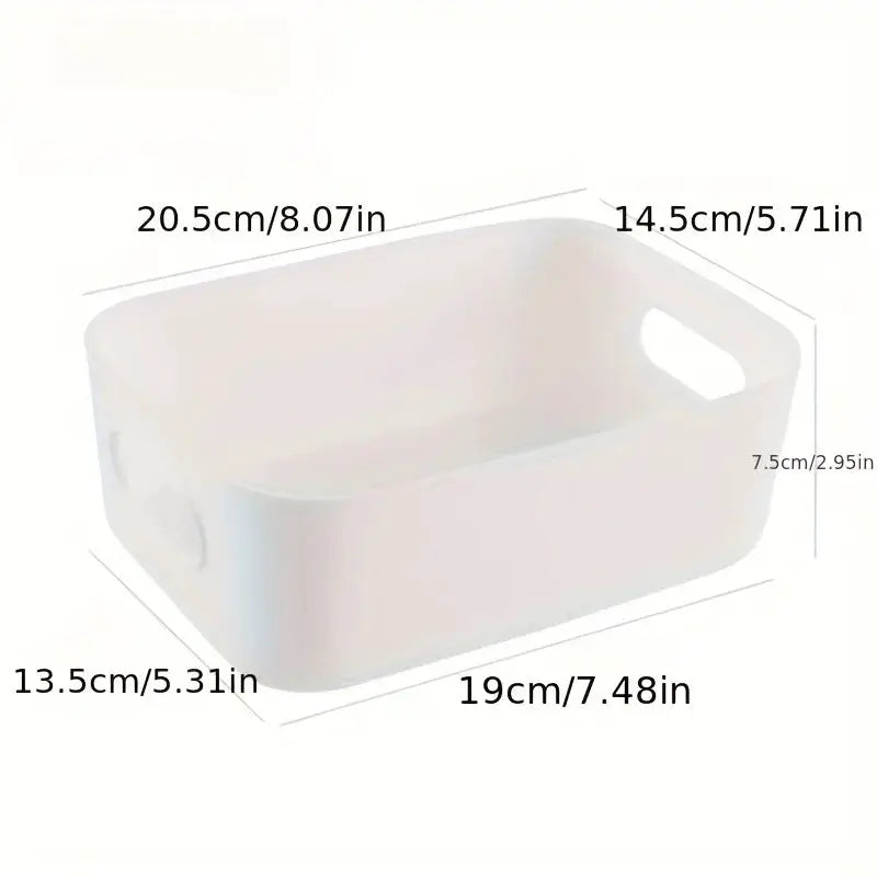 5 Pack Stackable Storage Box Set Plastic Organizer Containers Durable Reusable For Kitchen Bathroom Dorm Essentials