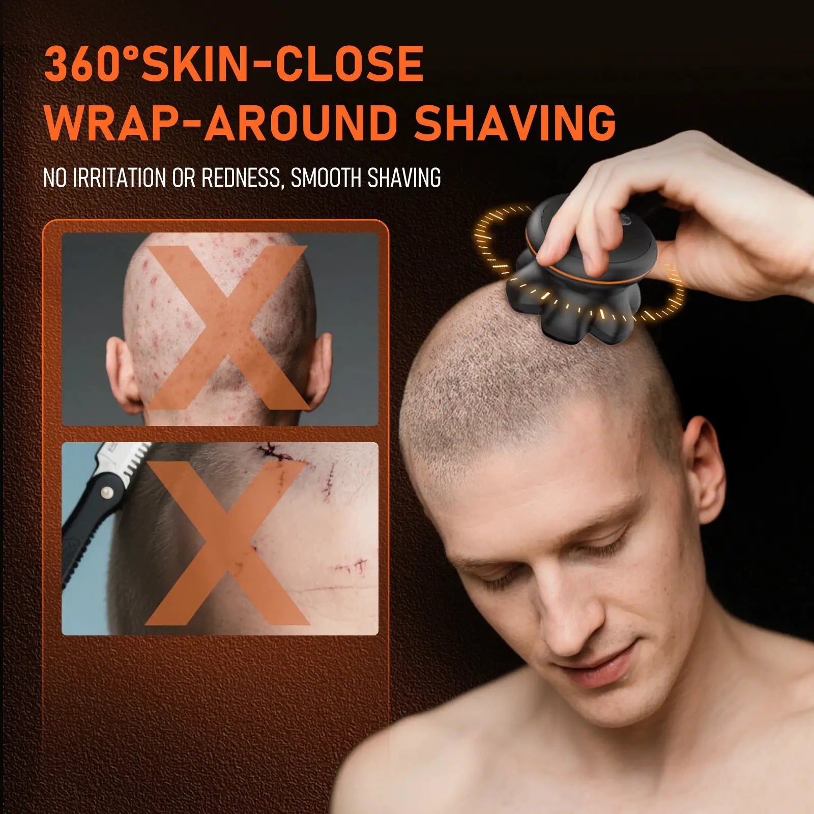 MAXGROOM 7D electric shaver for men, waterproof USB rechargeable with wrap-around 360° shaving, Simples Market
