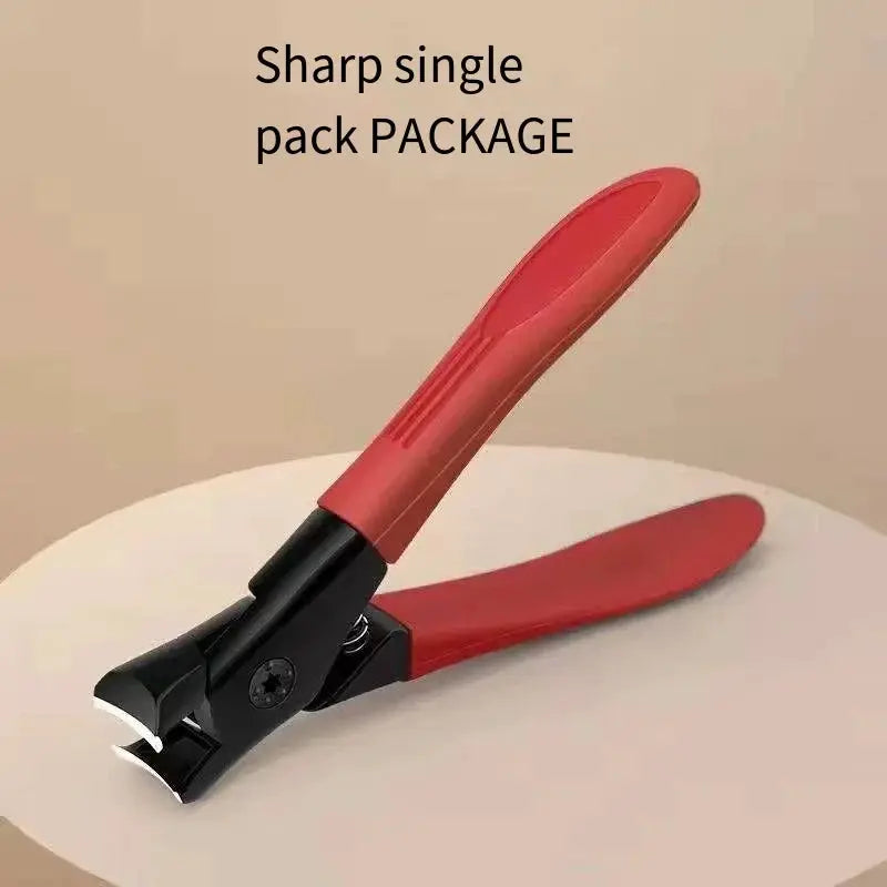 CareStride Large Opening Nail Clippers Gray Stainless Steel For Thick Nails And Elderly Care