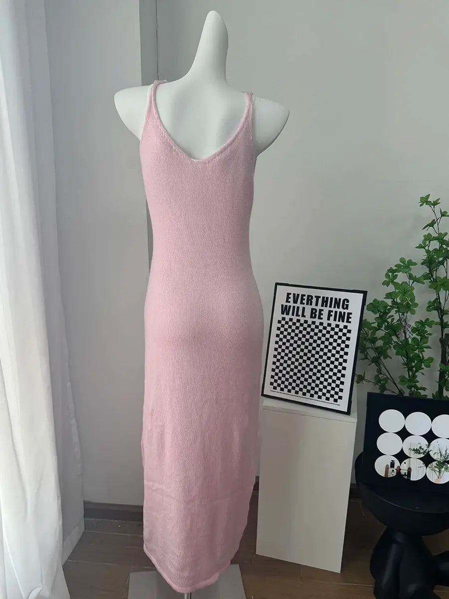 Three Piece Women Cardigan Vest Dress Set With Long Sleeve Outfit