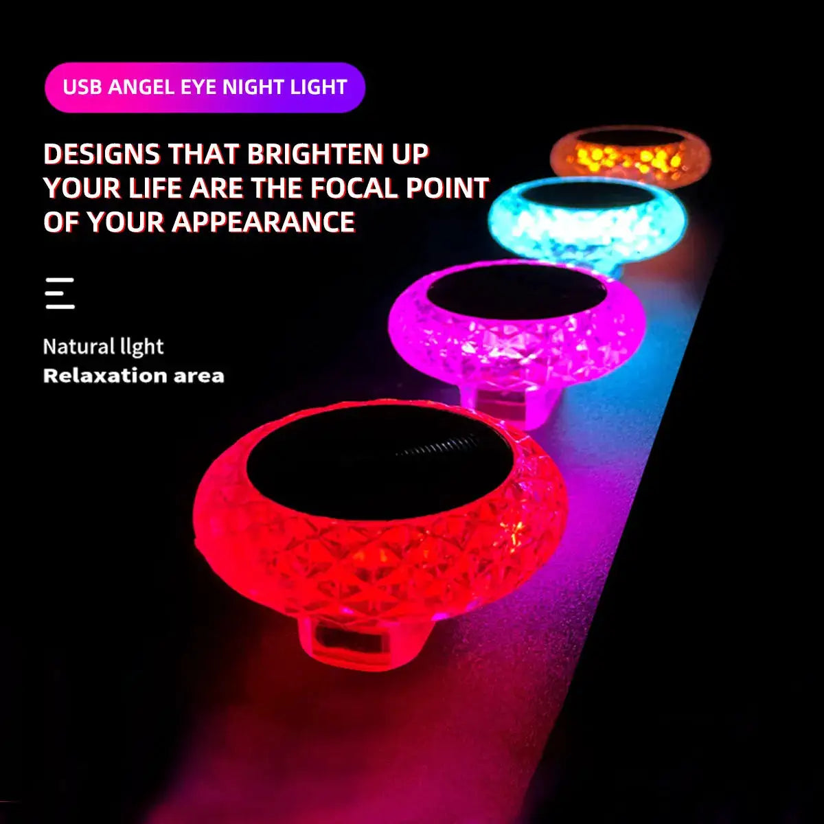 Colorful Portable USB Mini LED Ambient Light for Car Interior and Computer Atmosphere Lamp Plug and Play Night Light