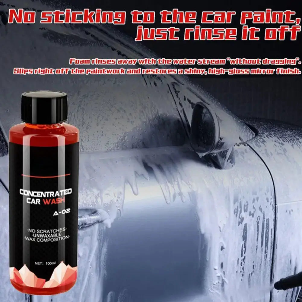 Car wash foam liquid Simples Market, concentrated 100ml red liquid bottle for auto cleaning
