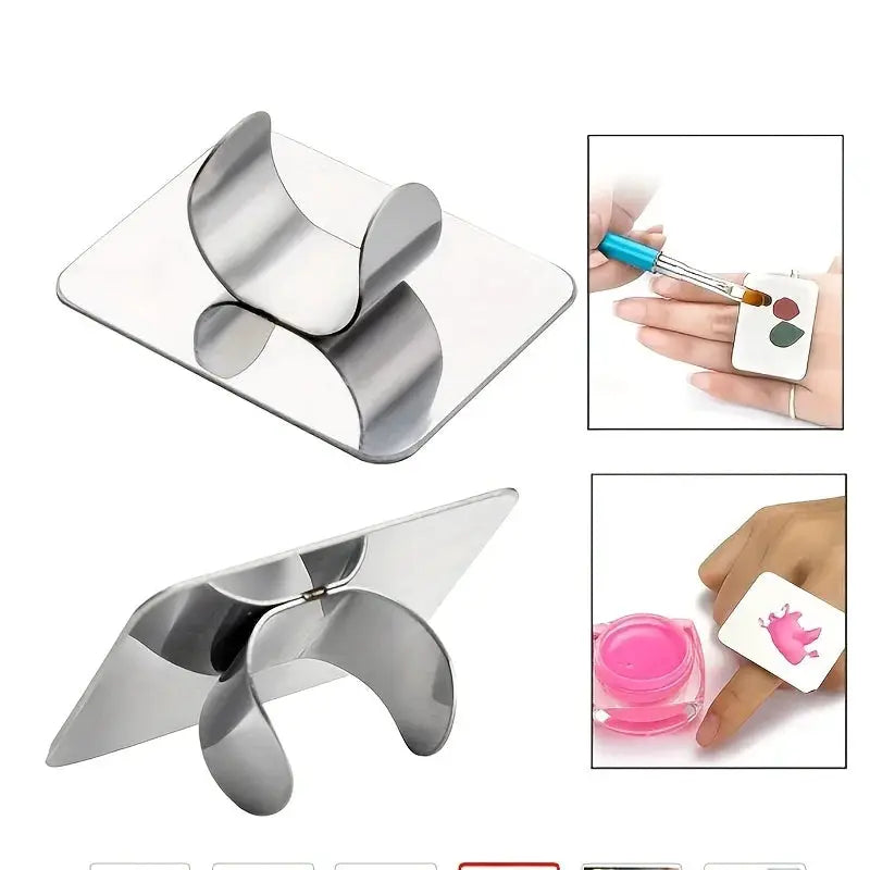 KissDate Stainless Steel Makeup Spatula Palette For Foundation Mixing And Cosmetic Blending And Nail Art