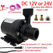 Quiet DC Brushless Submersible Pump 12V 24V 800 Liters Per Hour Lift Six Meters Shower Booster Pump