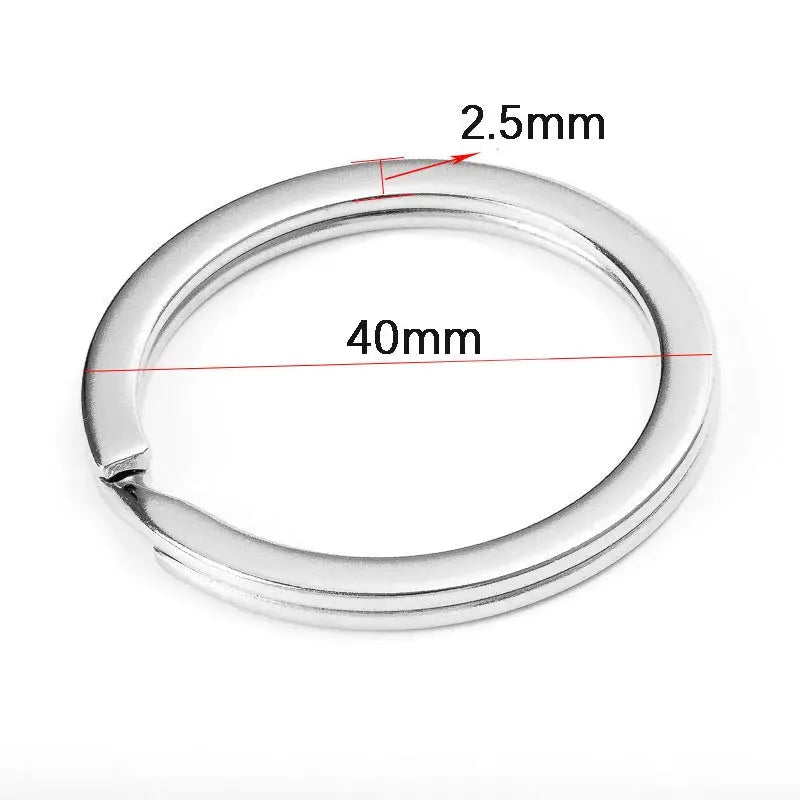 20pcs Stainless Steel Key Rings Set 20mm 25mm 28mm 30mm 35mm Round Split Rings For Jewelry Making And DIY Keychains