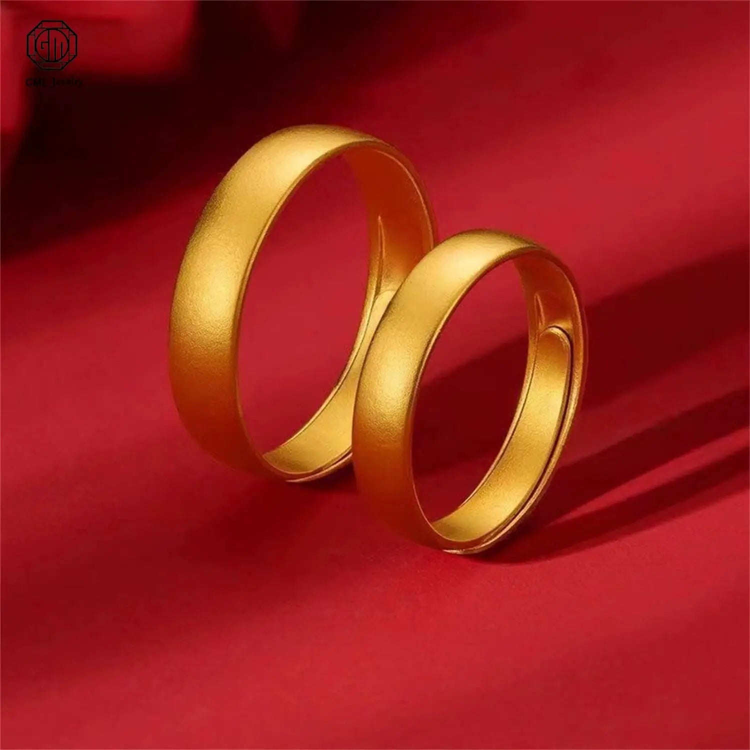 Sand Gold Adjustable Ring Matte Wide Band Openable Fade Resistant Unisex Jewelry Minimalist Gift For Couples