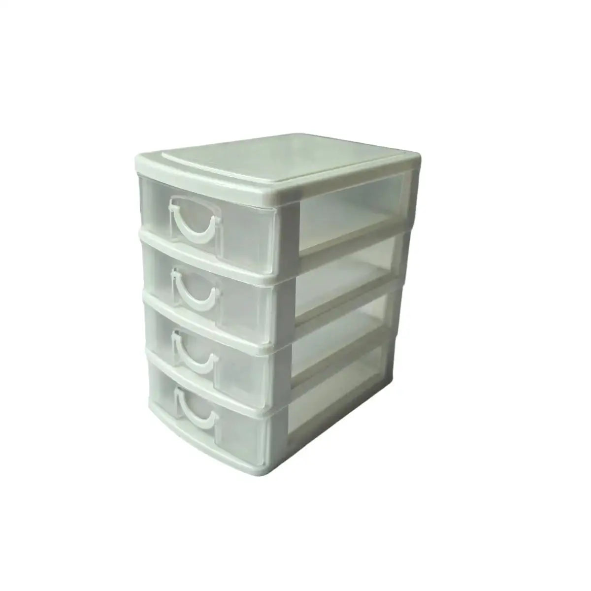 4 Layer Drawer Style Jewelry Storage Box With Rhinestone Embellishments Transparent Earring Organizer