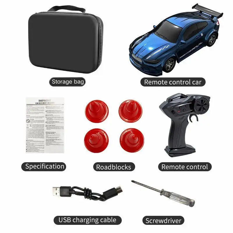 2026 KF20 1:64 Drift RC Car Four Wheel Drive Remote Controlled Racing Car Full Proportion Desk Competition Toy for Boys