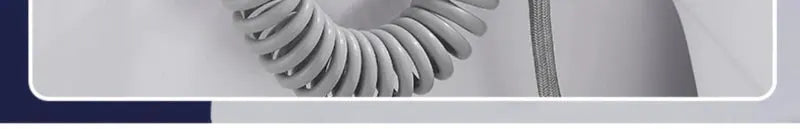 Handheld sink spray nozzle with a 304 stainless steel, coiled hose