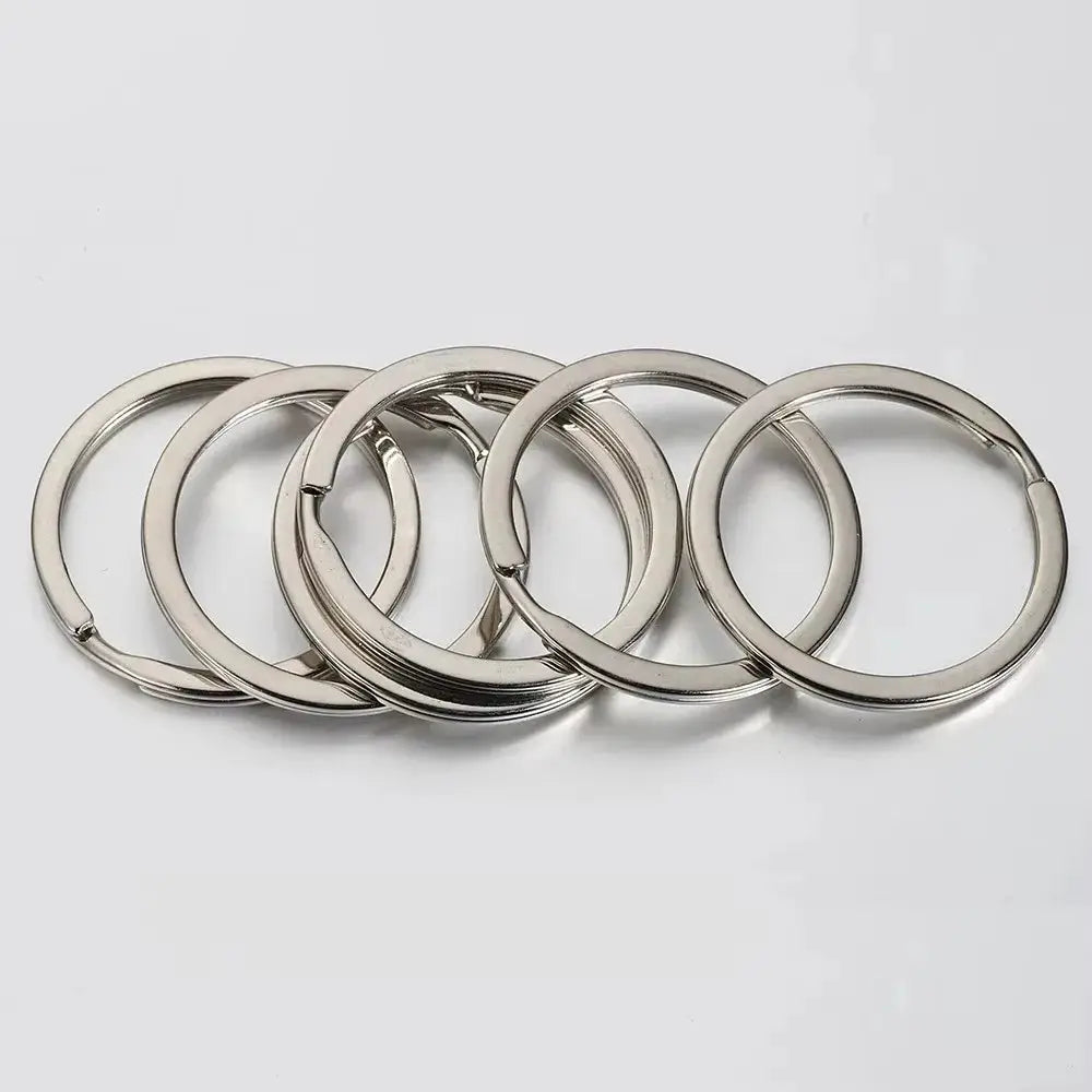 20pcs Stainless Steel Key Rings Set 20mm 25mm 28mm 30mm 35mm Round Split Rings For Jewelry Making And DIY Keychains