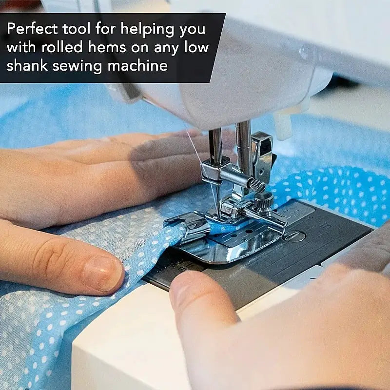 Stainless Steel Sewing Machine Foot Set 9mm 13mm 19mm 25mm Rolled Hem Foot And Press Foot Multi Functional For Home Use