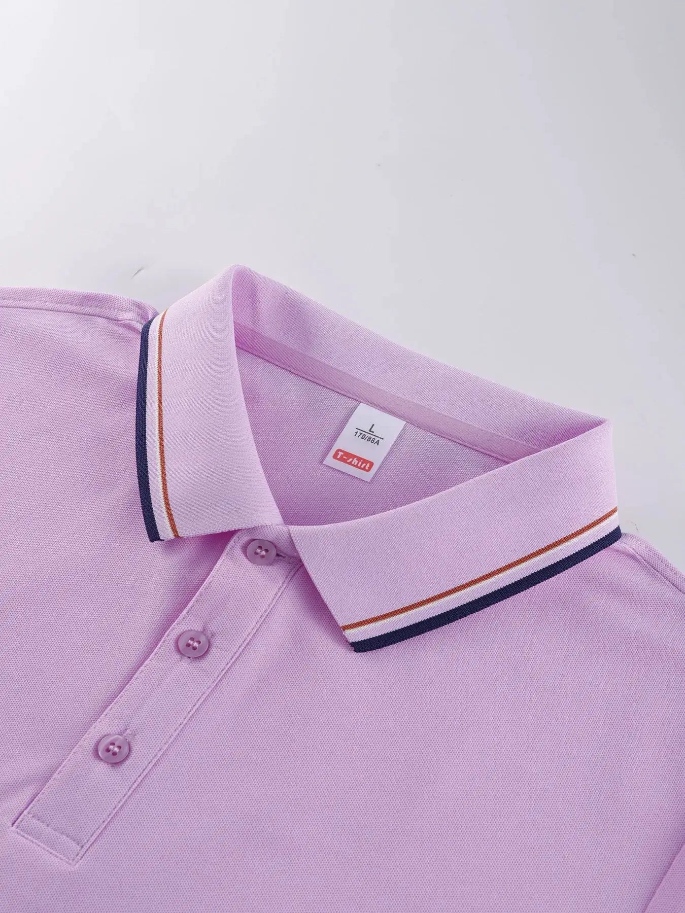 Women Summer Solid Color Stripe Polo Shirt Short Sleeve Streetwear