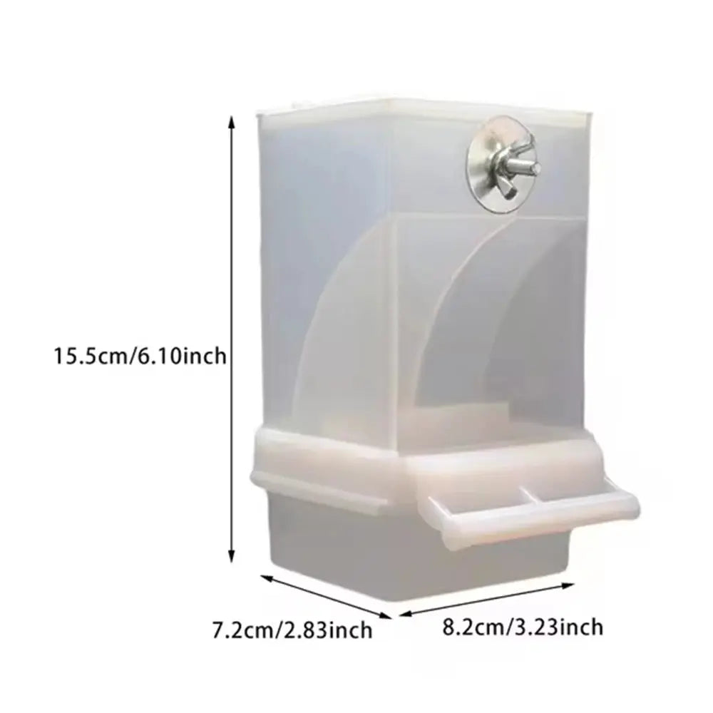 No Mess Automatic Bird Feeder Transparent Food Container for Small Birds and Parrots Cage Accessories