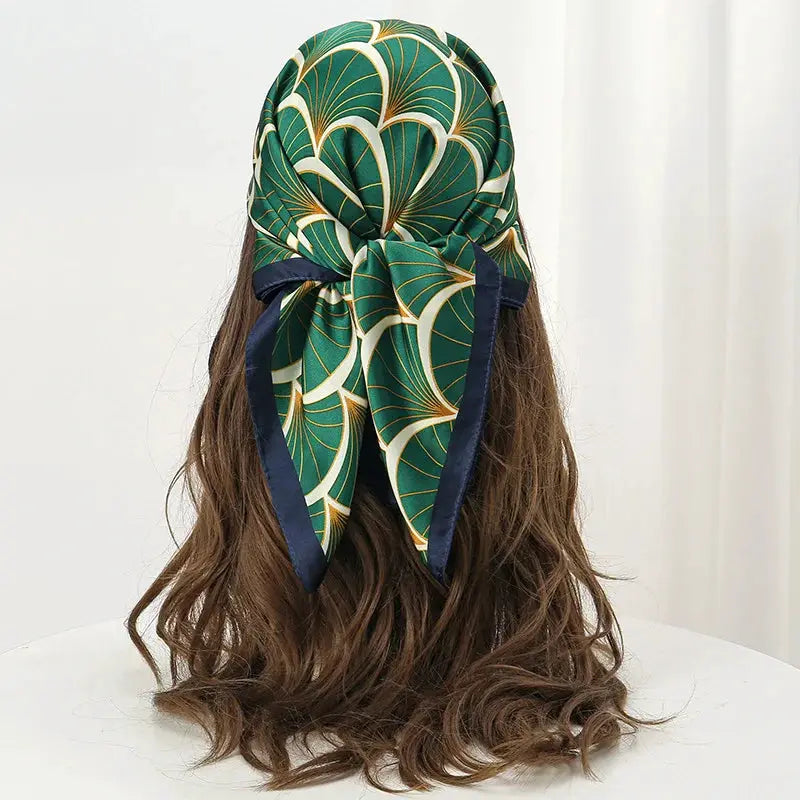 Luxe Silk Satin Square Scarf Silk Feel Finish Versatile Fashion Wrap For Shawl Hijab Neckerchief Hair Ribbon Headband